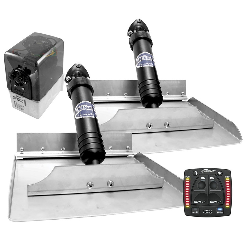 Bennett 12×12 Hydraulic Trim Tab System w/One Box Indication