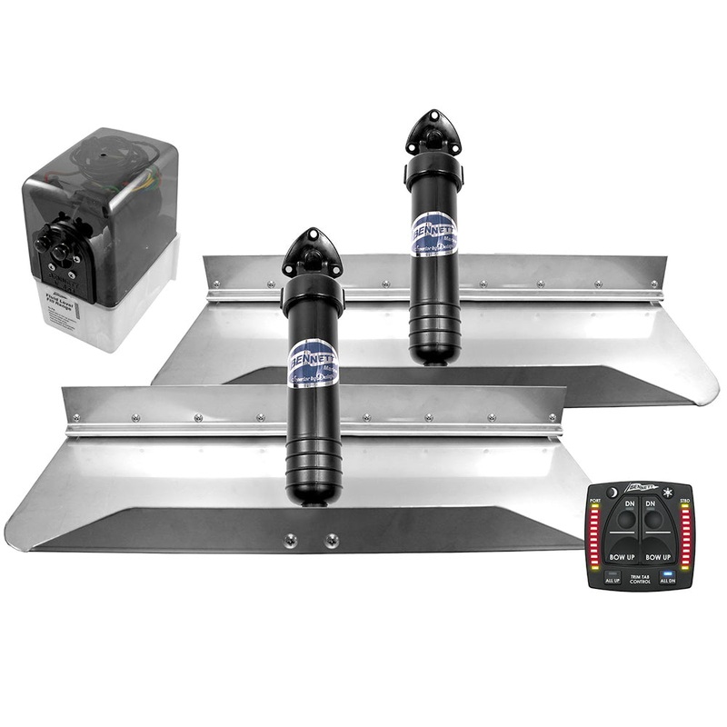 Bennett Marine 24×9 Hydraulic Trim Tab System w/One Box Indication