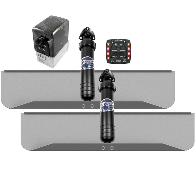 Bennett Marine 30×9 Hydraulic Trim Tab System w/One Box Indication