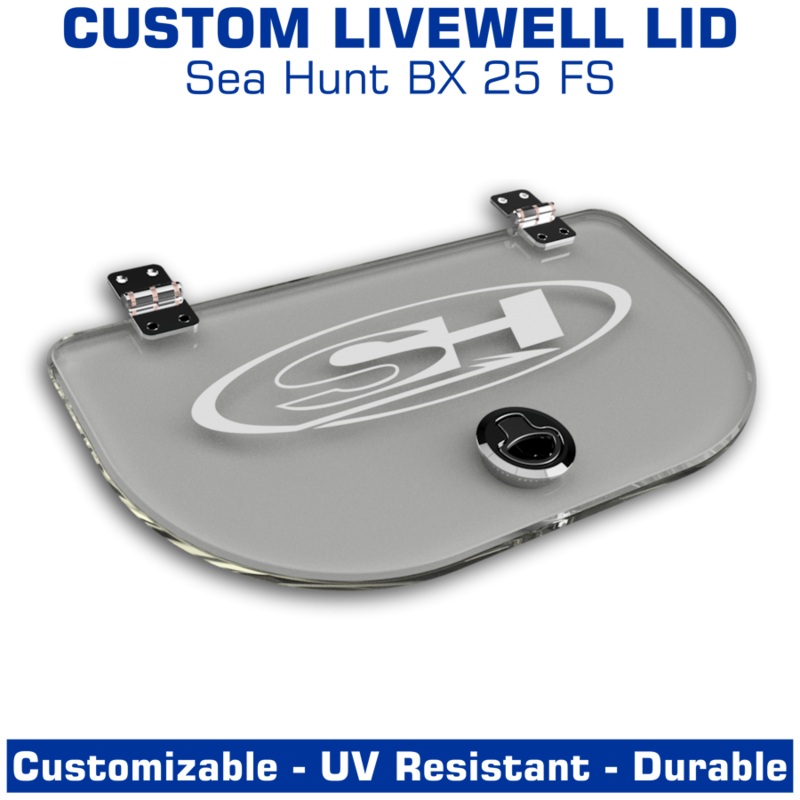 Livewell Lid | Leaning Post  | Sea Hunt BX 25 FS Latch hole cutout ONLY