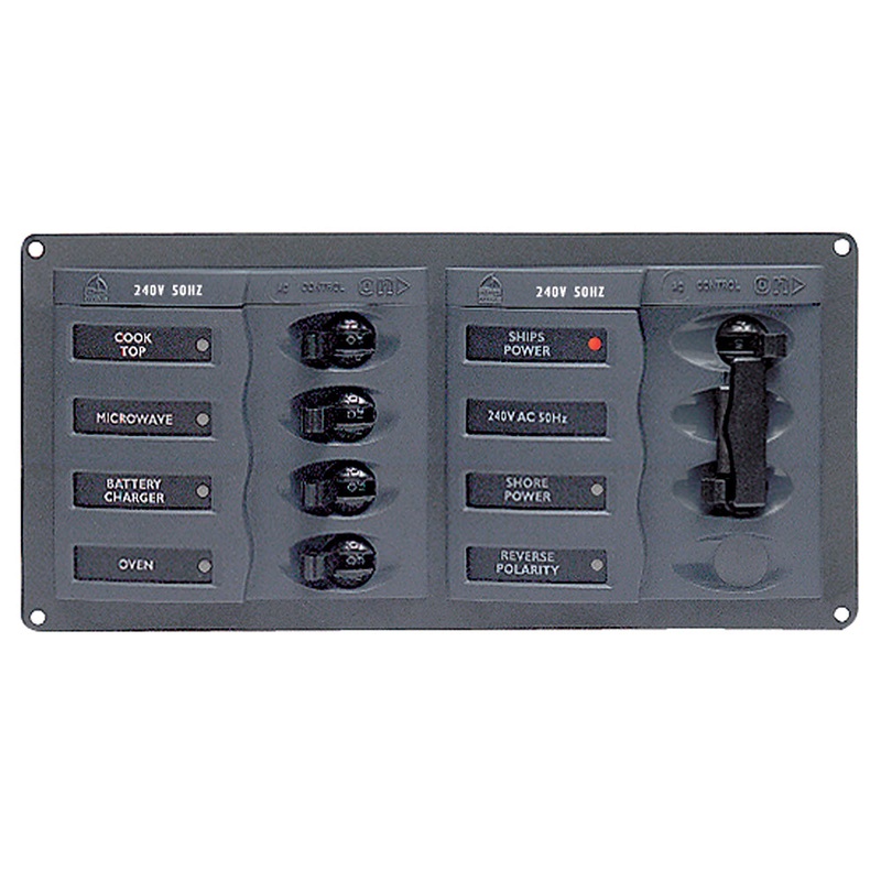 BEP AC Circuit Breaker Panel w/o Meters, 4 Way Panel 2 Mains – 240V