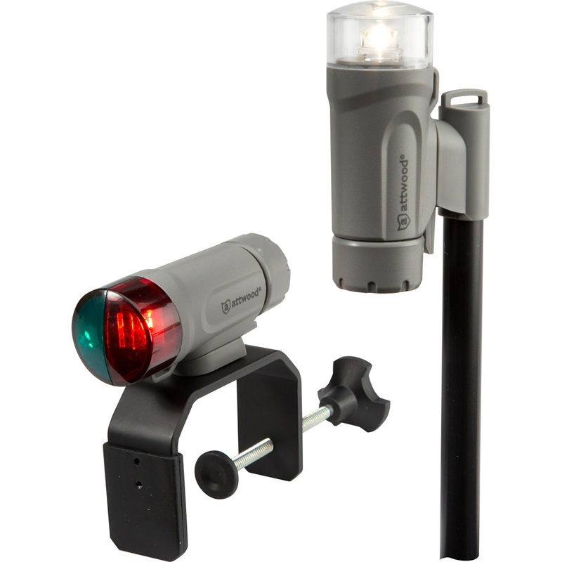 Attwood Clamp-On Portable LED Light Kit – Marine Gray