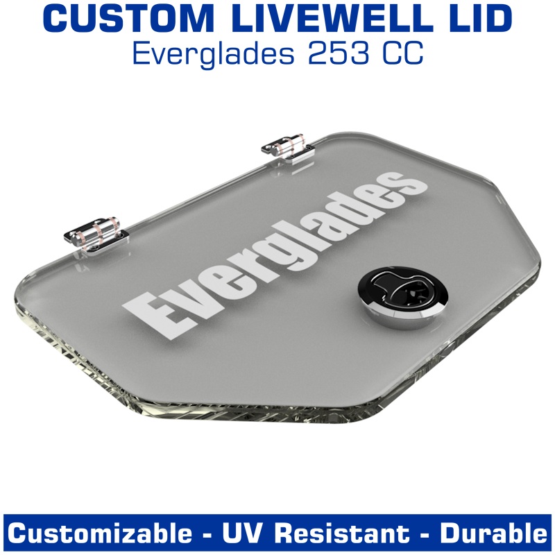 Livewell Lid | Everglades 253 CC | Leaning Post Latch hole cutout ONLY